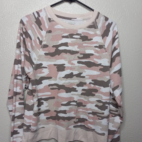 Lucky Brand Pink Camo Thermal Sweatshirt Size M - Picture 9 of 10